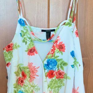 Forever 21 Flower patterned Tank Top